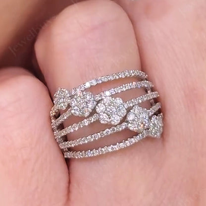 2.0ctw Exquisite Spiral Sapphire Dangle Earrings And Ring-JEWELBUYS