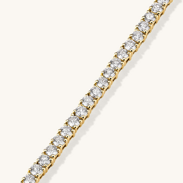 2mm Round Cut White Sapphire Tennis Bracelet-JEWELBUYS