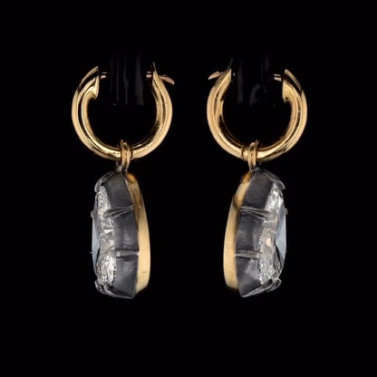 4.0Ctw Pear-Shaped Sapphire Pendant Earrings with Bezel Setting-JEWELBUYS
