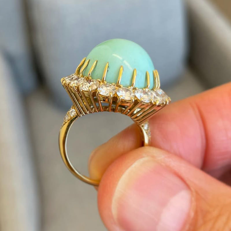 Vintage turquoise rings and earrings-JEWELBUYS