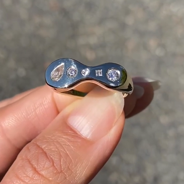 Stylish 2 ctw Multi-Cut White Gemstone Ring -JEWELBUYS
