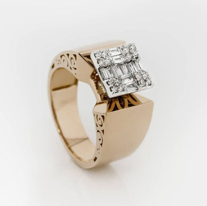 2.0ctw Rectangular Step Diamond Engagement Ring -JEWELBUYS