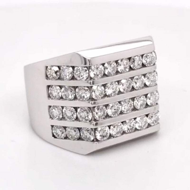 5.01ctw Classic Four Row Gemstone Ring -JEWELBUYS