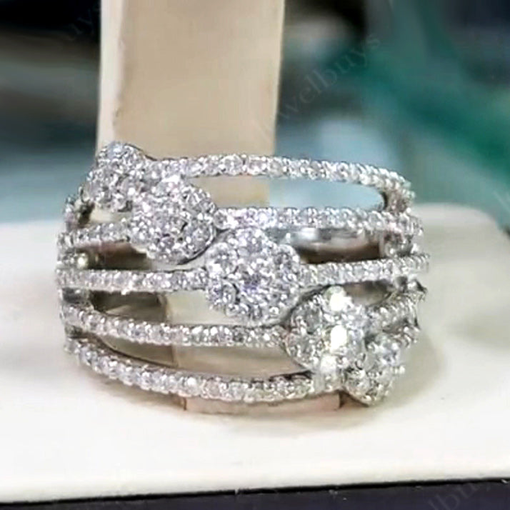 2.0ctw Exquisite Spiral Sapphire Dangle Earrings And Ring-JEWELBUYS