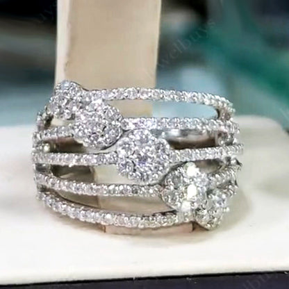 2.0ctw Exquisite Spiral Sapphire Dangle Earrings And Ring-JEWELBUYS