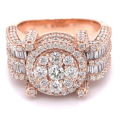 4ctw Baguette and Round Cut Sapphire Monster Ring - JEWELBUYS