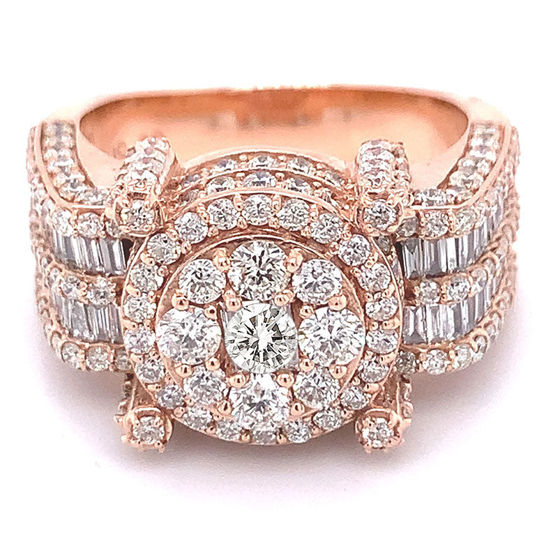 4ctw Baguette and Round Cut Sapphire Monster Ring - JEWELBUYS