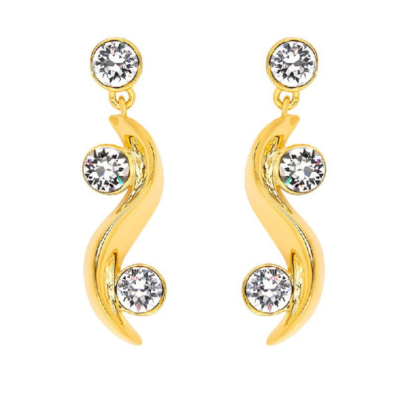 European and American style wave gemstone necklace and earring-JEWELBUYS