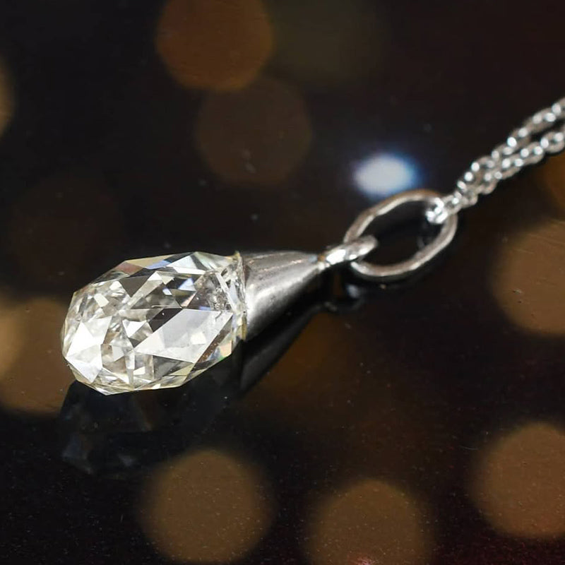 5.0Ct teardrop-shaped sapphire art pendant-JEWELBUYS
