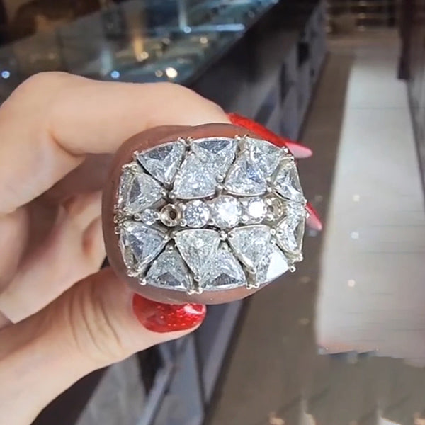 5ct Triangle Seed Royal Gemstone Ring -JEWELBUYS