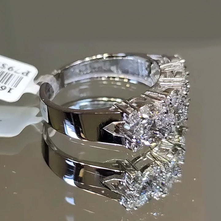1.5Ctw Marquise Cut Brilliant Sapphire Ring-JEWELBUYS