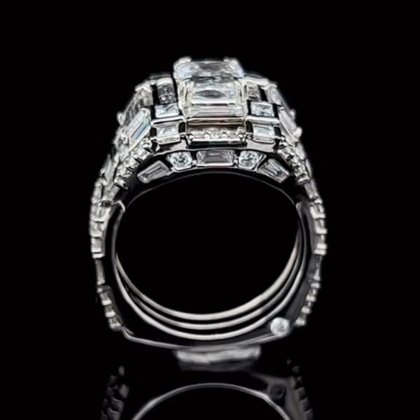 8.0ctw Multi-Cut Deluxe Pave Fine Gemstone Ring -JEWELBUYS