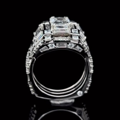 8.0ctw Multi-Cut Deluxe Pave Fine Gemstone Ring -JEWELBUYS
