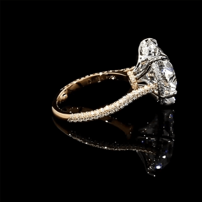 Remarkable 8.05ct Heart Cut White Sapphire Women's Engagement Ring in Rose Gold-JEWELBUYS
