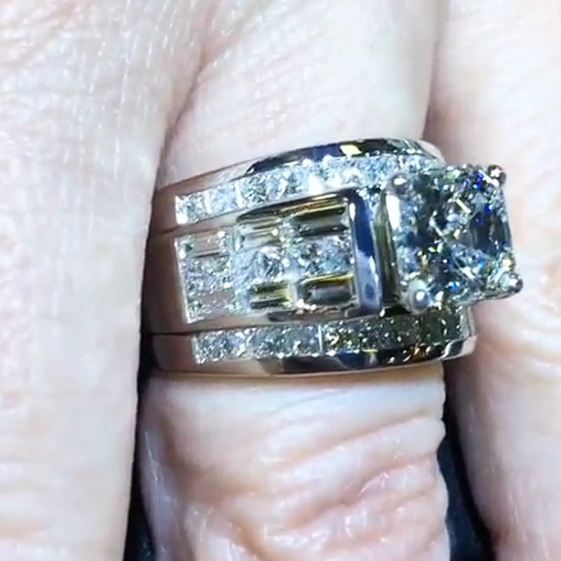 6.0ctw Round Marquise and Square Cut Engagement Ring Collection-JEWELBUYS