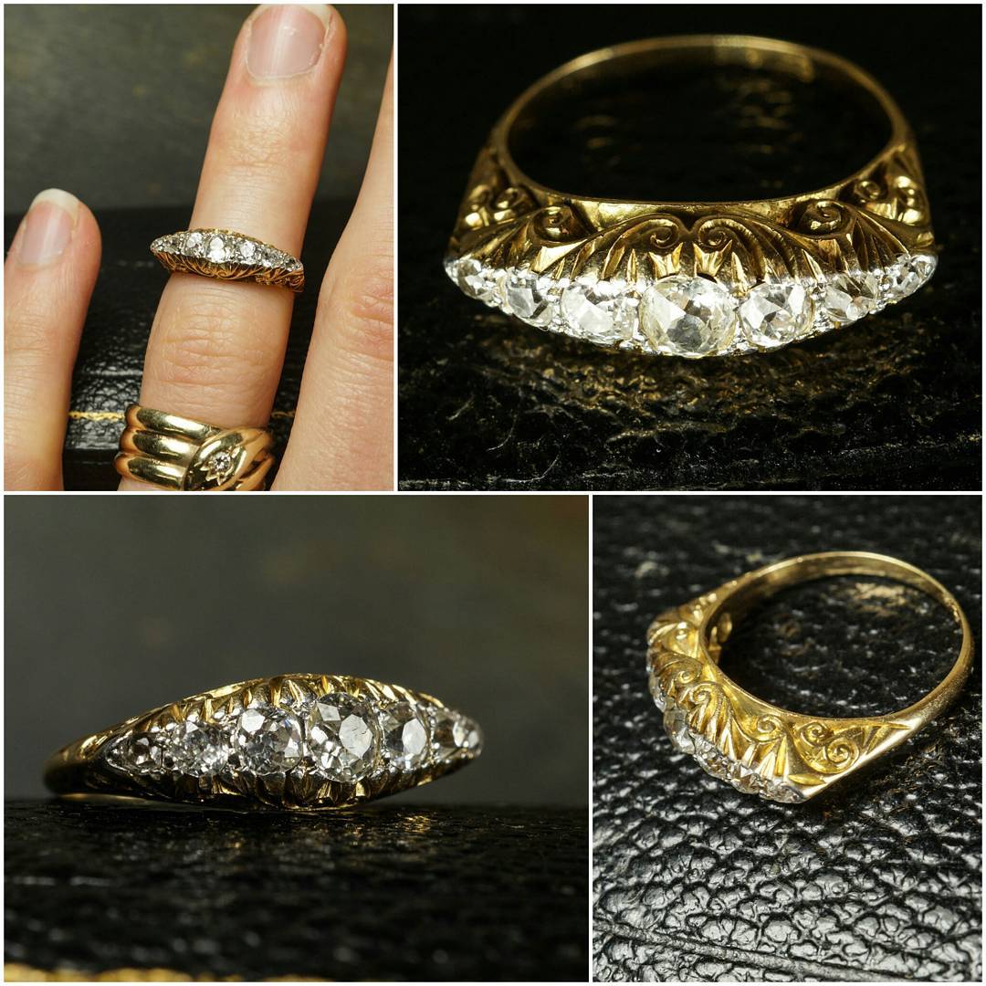 0.84Ctw vintage sapphire ring with a bold, old-fashioned cut- JEWELBUYS