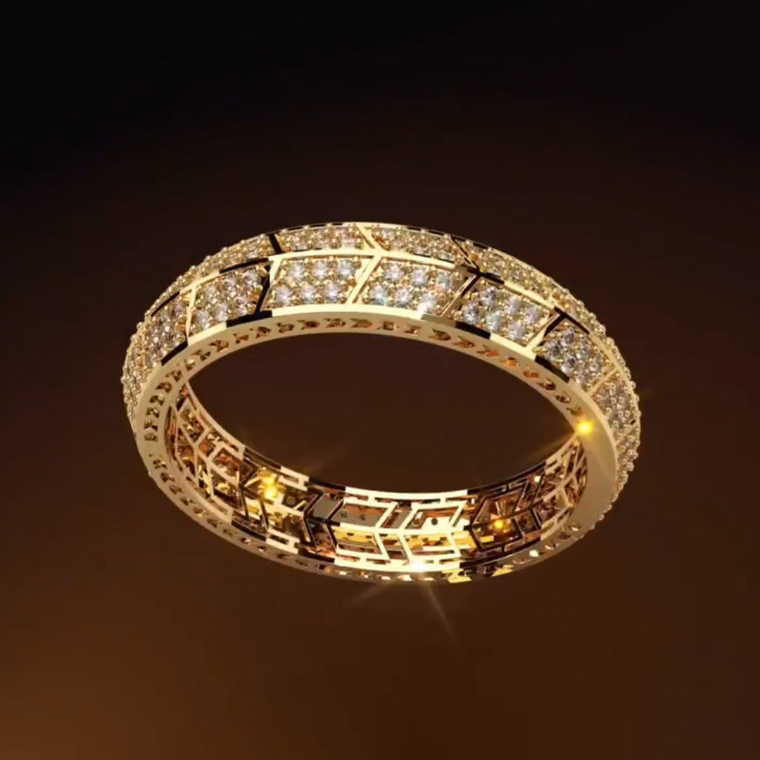 6.37ctw Round Sapphires Bold Iconic Design Bracelet-JEWELBUYS