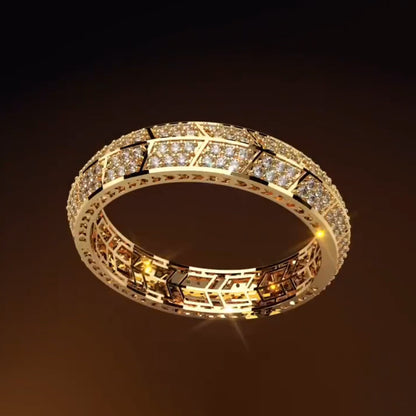 6.37ctw Round Sapphires Bold Iconic Design Bracelet-JEWELBUYS