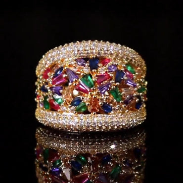 6ctw Pave Wide Shank Multi Style Ring -JEWELBUYS