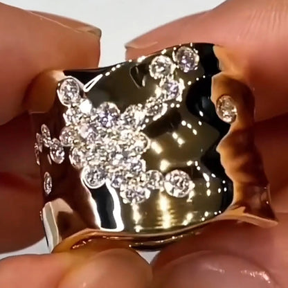 2.0ctw Round Cut White Sapphire Eternity Wide Band-JEWELBUYS