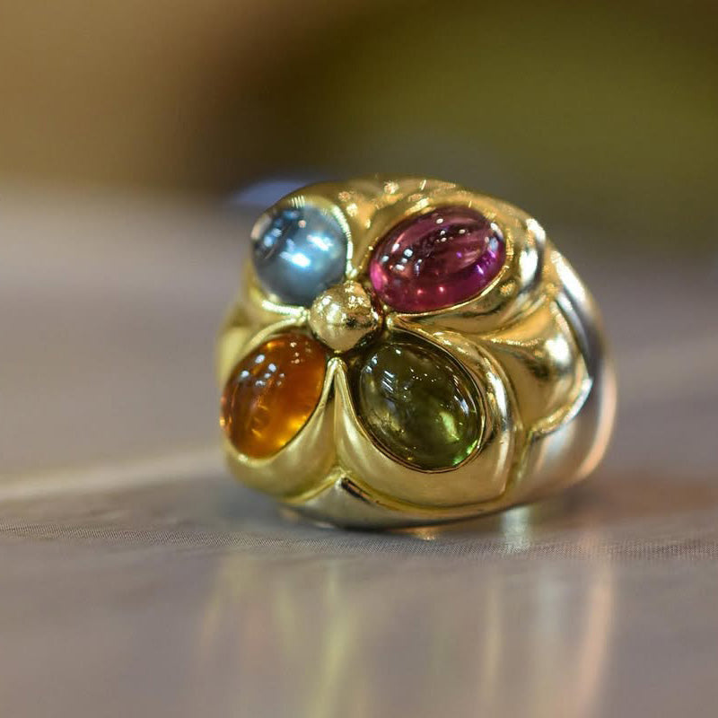 6.0ctw Cabochon Vintage Ring-JEWELBUYS