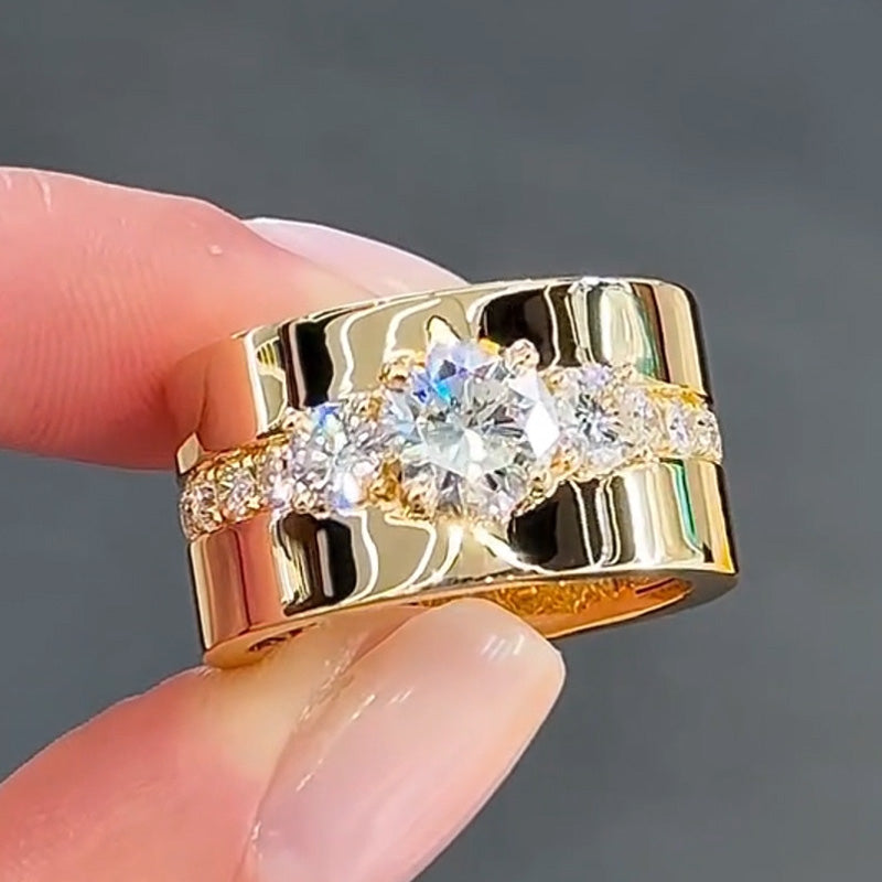 2.5ctw Round Cut Sapphire Vintage Band-JEWELBUYS