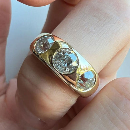 6.46ct Trilogy White Sapphire Ring - JEWELBUYS