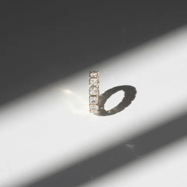 Unisex 6ctw Halo Asscher Cut White Sapphire Wedding Ring-JEWELBUYS
