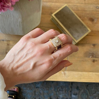Fashion Retro Style Men's and Women's Sapphire Ring-JEWELBUYS