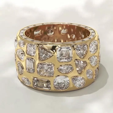 4Ctw Fancy-shaped Sapphire Flush-set Ring-JEWELBUYS