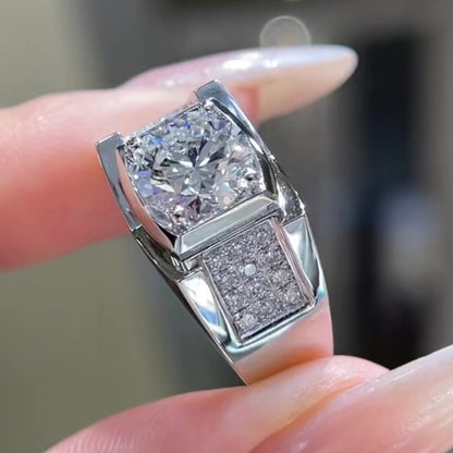 2.35Ctw Classic Round Sapphire Engagement Ring-JEWELBUYS