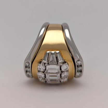 3.55 ctw Emerald-Cut Sapphire Statement Ring-JEWELBUYS