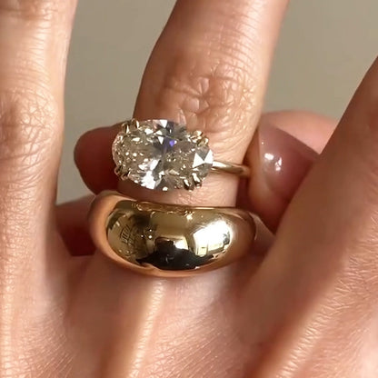 4.0ct Oval Cut Dream Stacking Ring-JEWELBUYS