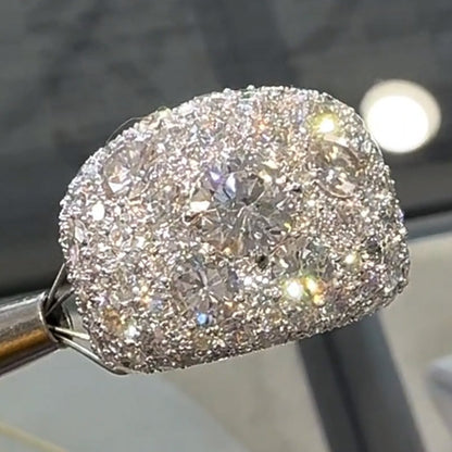 5.0ctw Round Cut Large Dome Sapphire Ring-JEWELBUYS