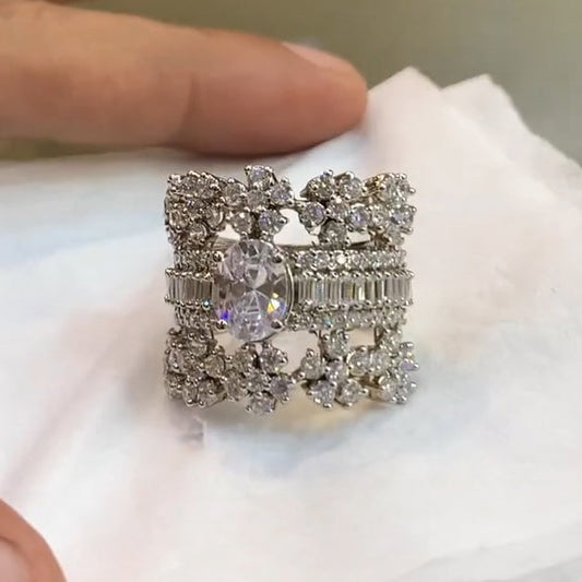 6ct Cocktail Gemstone Ring -JEWELBUYS