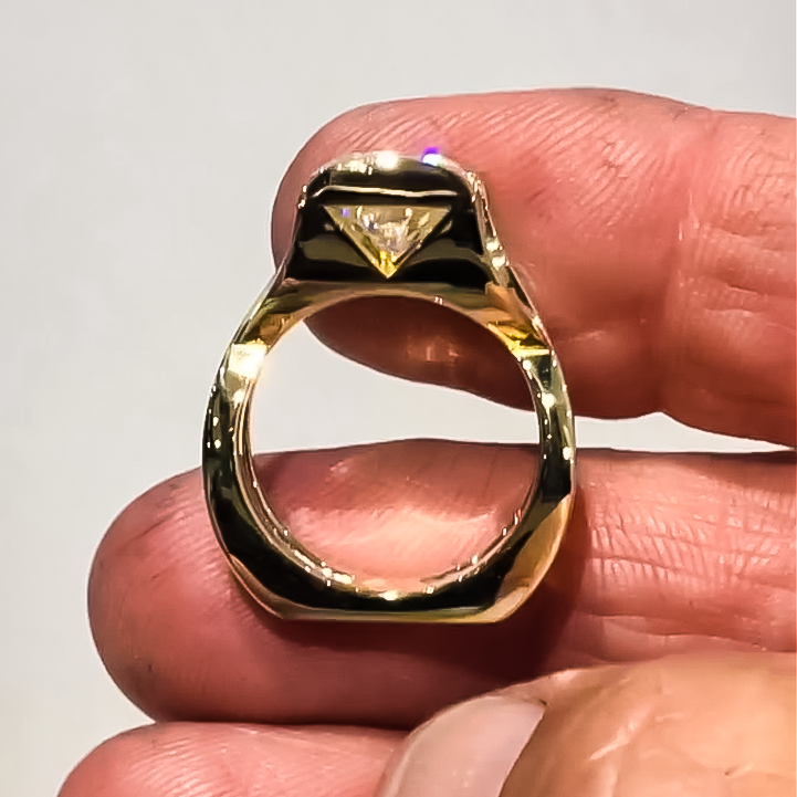 Unique 4 ctw Round Cut White Gemstone Engagement Ring for Men and Women -JEWELBUYS