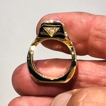 Unique 4 ctw Round Cut White Gemstone Engagement Ring for Men and Women -JEWELBUYS