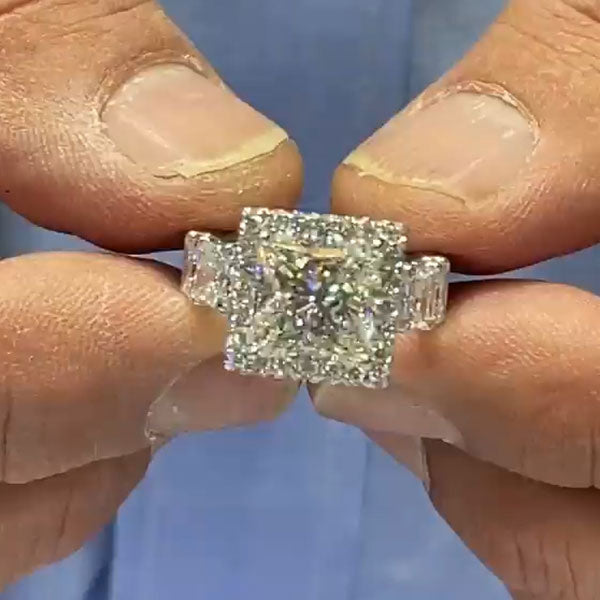 Beautiful Princess Cut Eternity Diamond Ring - JEWELBUYS