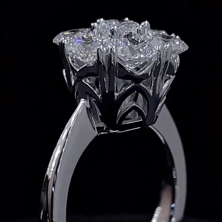 One-Of-A-Kind 2.8ctw Round Cut White Sapphire Ring-JEWELBUYS