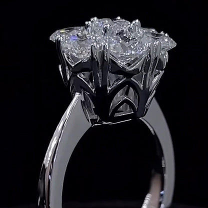 One-Of-A-Kind 2.8ctw Round Cut White Sapphire Ring-JEWELBUYS