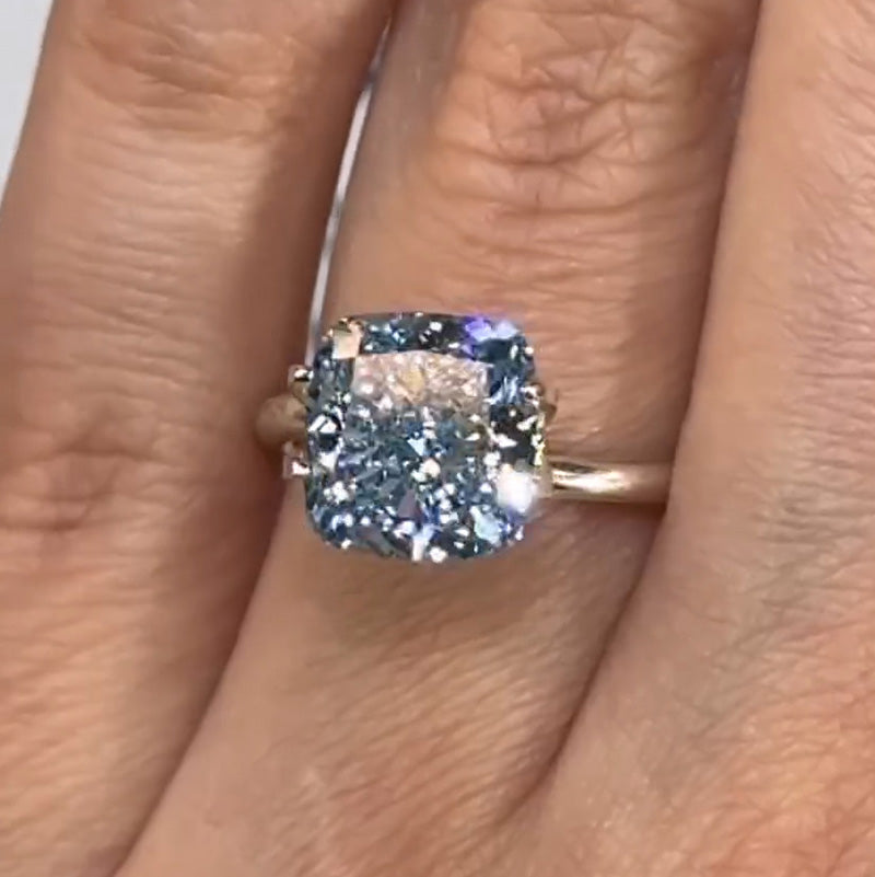 4ct Blue Crushed Ice Engagement Ring - JEWELBUYS