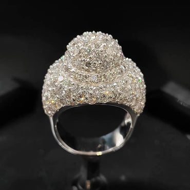 6.07ctw Pave Large Dome Diamond Ring -JEWELBUYS