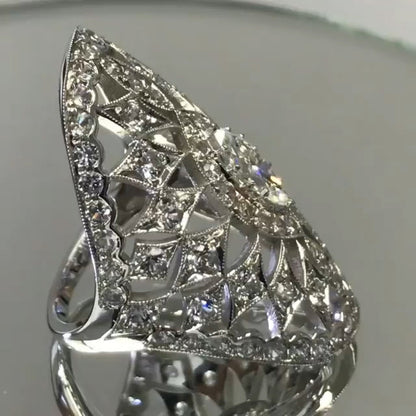 5ct 50's antique ring -JEWELBUYS