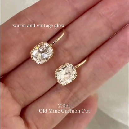 4.0Ctw Vintage-Style Sapphire Crystal Earrings-JEWELBUYS