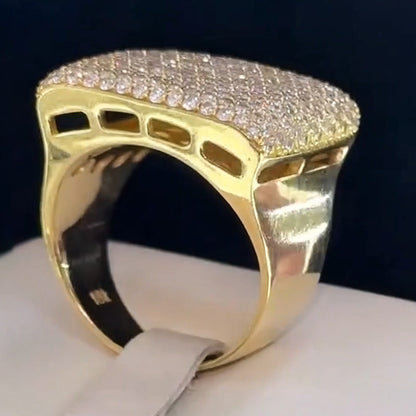 1.4Ctw Exquisite micro-pave setting of large sapphire ring- JEWELBUYS