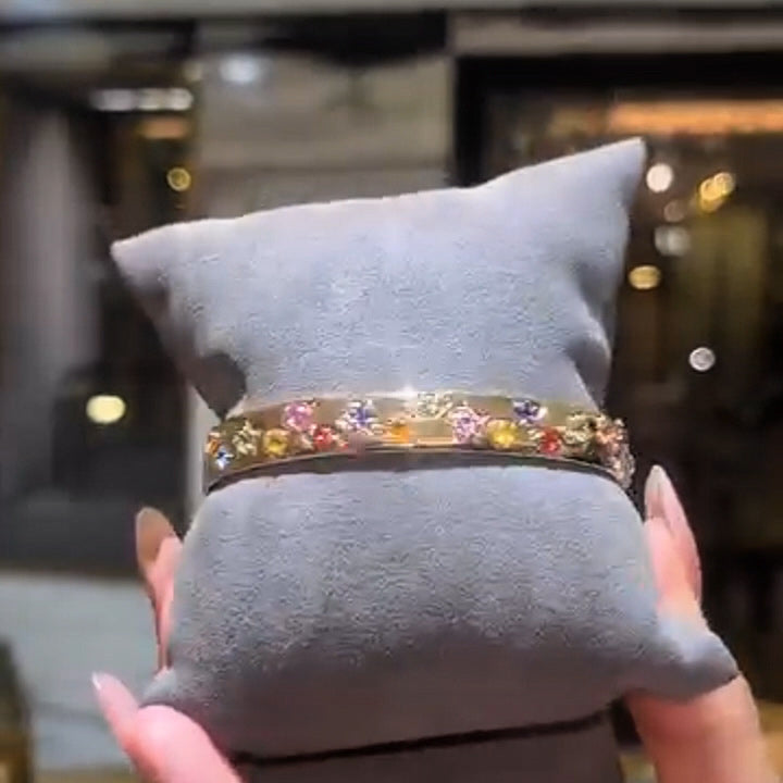 4.0Ctw Colorful Elegant Sapphire Bracelet-JEWELBUYS