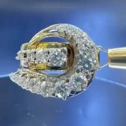 1.8ctw Vintage Style Round Sapphire Two-Tone Plated Ring - JEWELBUYS