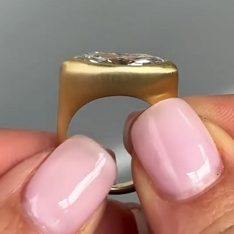 3.0Ct Marquis Sapphire Chunky Ring-JEWELBUYS