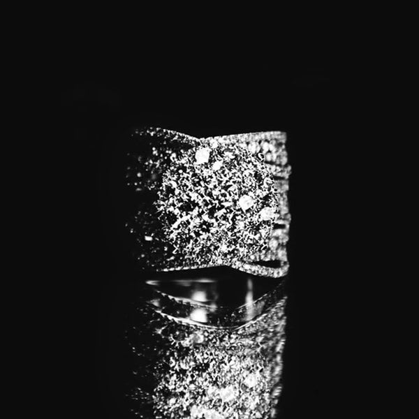 6ct Round Cut Triple Deluxe Ring -JEWELBUYS