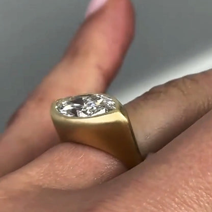 3.0Ct Marquis Sapphire Chunky Ring-JEWELBUYS